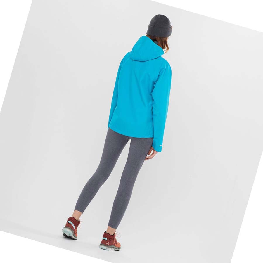 Chaquetas Salomon OUTLINE GORE-TEX WATERPROOF 2.5L Mujer Azules | MX 2489KOR